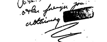 Handwritten annotation at top of CIA UFO document